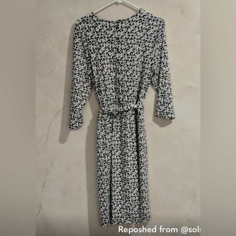 Black And White Patterned Chicos Jersey Dress - image 2